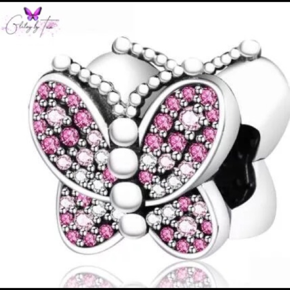 Pink Butterfly Charm